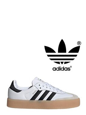 adidas Samba Sneakers in White, Black and Gum